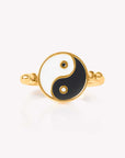 Balance Yin Yang Enamel Flip Ring