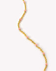 Dash & Dot Enamel Chain Bracelet (Pink)