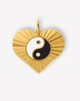 Balance Enamel Heart and Yin-Yang Charm