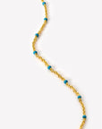 Dash & Dot Enamel Chain Bracelet (Turquoise)