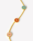 Daisy Chain Enamel Floral Bracelet