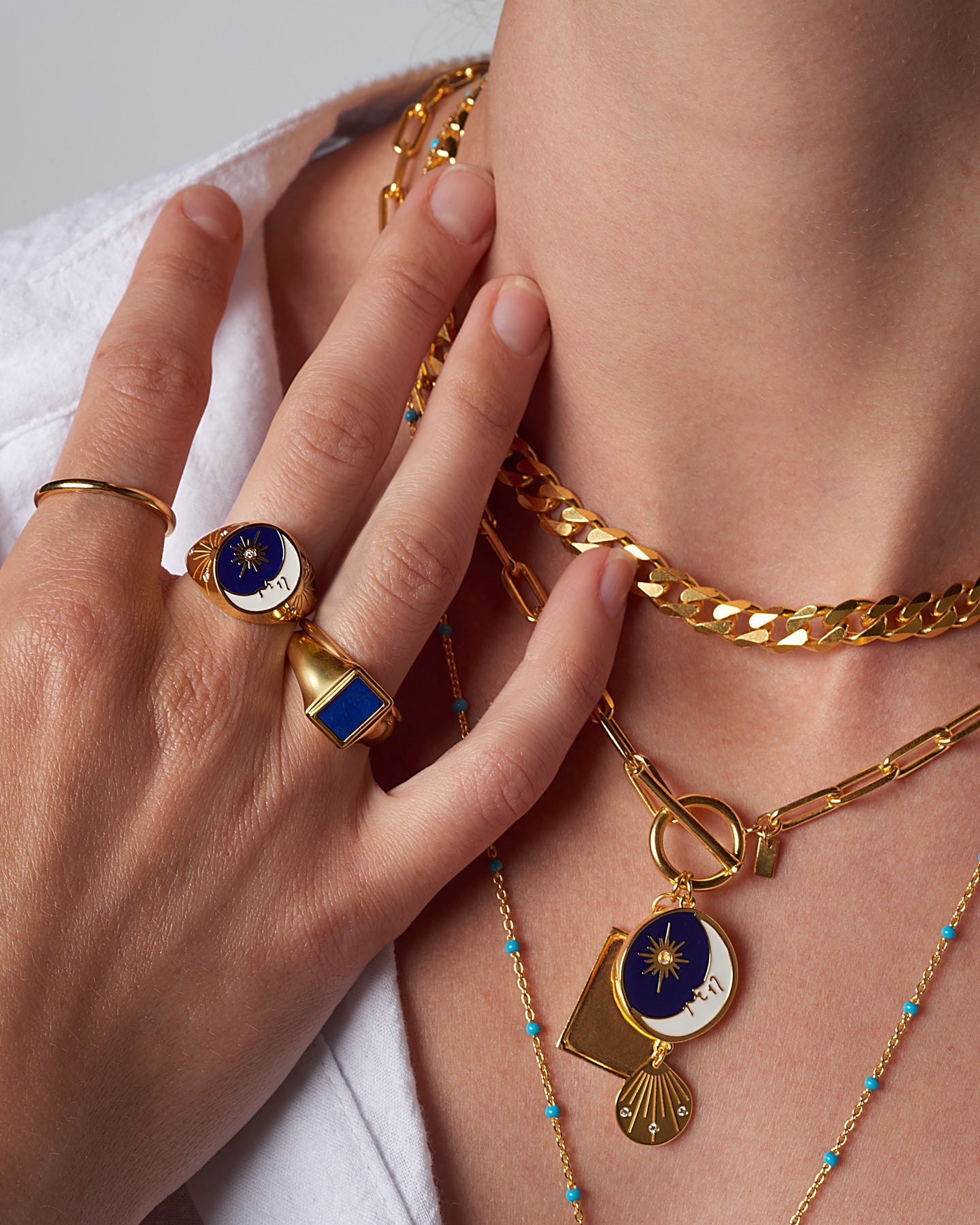 Bezel-Set Lapis Lazuli Signet Ring