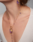 Bacchae Amethyst Grape Cluster Y-Necklace