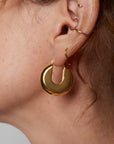 Deco Hollow Huggie Earrings